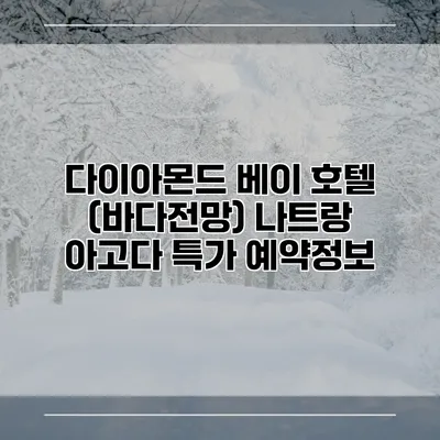 다이아몬드 베이 호텔 (바다전망) 나트랑 아고다 특가 예약정보