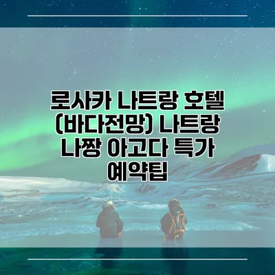 로사카 나트랑 호텔 (바다전망) 나트랑 나짱 아고다 특가 예약팁