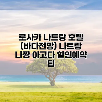 로사카 나트랑 호텔 (바다전망) 나트랑 나짱 아고다 할인예약 팁