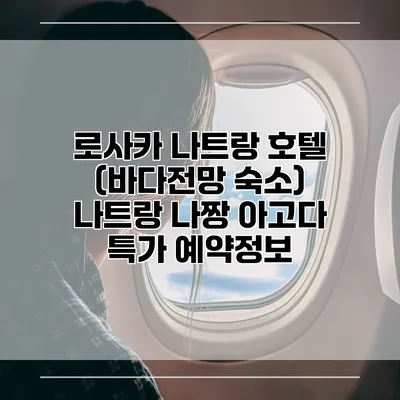 로사카 나트랑 호텔 (바다전망 숙소) 나트랑 나짱 아고다 특가 예약정보
