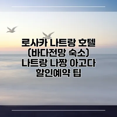 로사카 나트랑 호텔 (바다전망 숙소) 나트랑 나짱 아고다 할인예약 팁