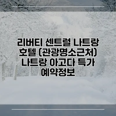 리버티 센트럴 나트랑 호텔 (관광명소근처) 나트랑 아고다 특가 예약정보
