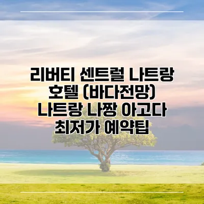 리버티 센트럴 나트랑 호텔 (바다전망) 나트랑 나짱 아고다 최저가 예약팁