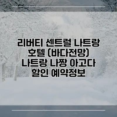 리버티 센트럴 나트랑 호텔 (바다전망) 나트랑 나짱 아고다 할인 예약정보