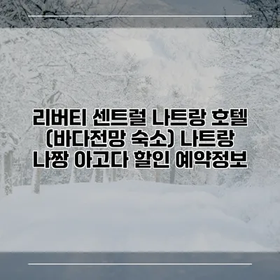 리버티 센트럴 나트랑 호텔 (바다전망 숙소) 나트랑 나짱 아고다 할인 예약정보