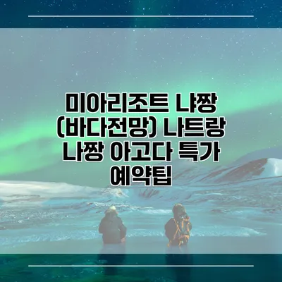 미아리조트 냐짱 (바다전망) 나트랑 나짱 아고다 특가 예약팁