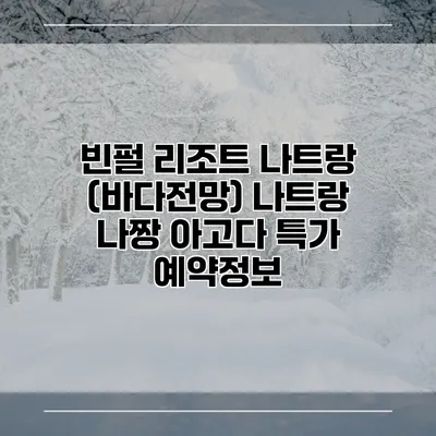 빈펄 리조트 나트랑 (바다전망) 나트랑 나짱 아고다 특가 예약정보