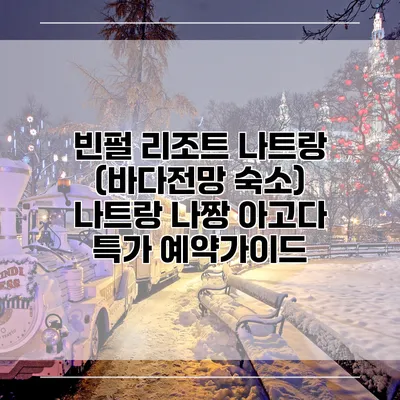 빈펄 리조트 나트랑 (바다전망 숙소) 나트랑 나짱 아고다 특가 예약가이드