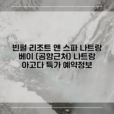 빈펄 리조트 앤 스파 나트랑 베이 (공항근처) 나트랑 아고다 특가 예약정보