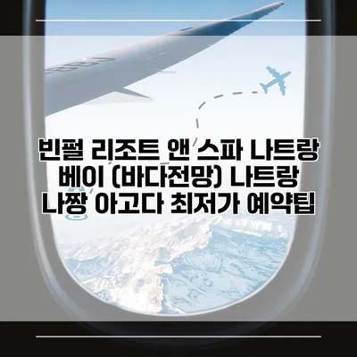 빈펄 리조트 앤 스파 나트랑 베이 (바다전망) 나트랑 나짱 아고다 최저가 예약팁