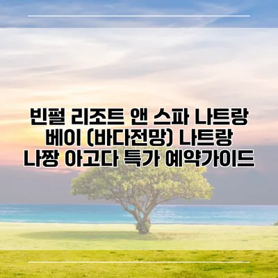 빈펄 리조트 앤 스파 나트랑 베이 (바다전망) 나트랑 나짱 아고다 특가 예약가이드
