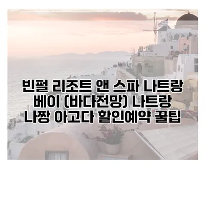 빈펄 리조트 앤 스파 나트랑 베이 (바다전망) 나트랑 나짱 아고다 할인예약 꿀팁