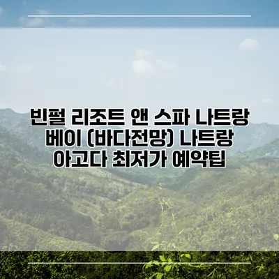 빈펄 리조트 앤 스파 나트랑 베이 (바다전망) 나트랑 아고다 최저가 예약팁