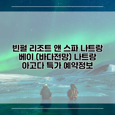 빈펄 리조트 앤 스파 나트랑 베이 (바다전망) 나트랑 아고다 특가 예약정보