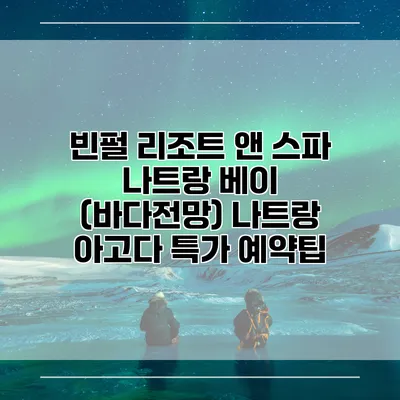 빈펄 리조트 앤 스파 나트랑 베이 (바다전망) 나트랑 아고다 특가 예약팁