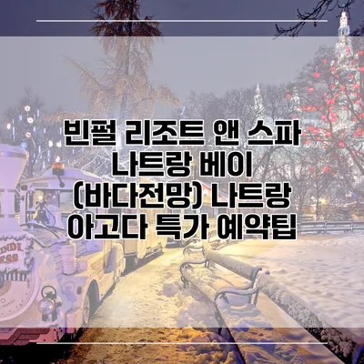 빈펄 리조트 앤 스파 나트랑 베이 (바다전망) 나트랑 아고다 특가 예약팁