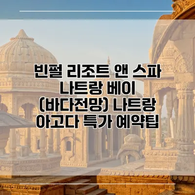 빈펄 리조트 앤 스파 나트랑 베이 (바다전망) 나트랑 아고다 특가 예약팁