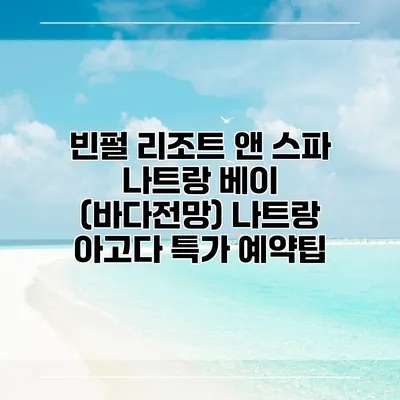 빈펄 리조트 앤 스파 나트랑 베이 (바다전망) 나트랑 아고다 특가 예약팁