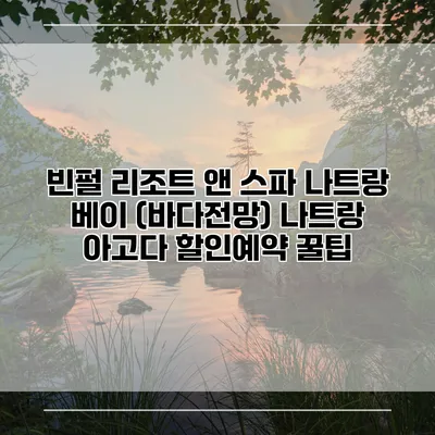 빈펄 리조트 앤 스파 나트랑 베이 (바다전망) 나트랑 아고다 할인예약 꿀팁