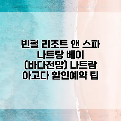 빈펄 리조트 앤 스파 나트랑 베이 (바다전망) 나트랑 아고다 할인예약 팁