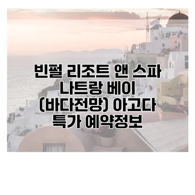 빈펄 리조트 앤 스파 나트랑 베이 (바다전망) 아고다 특가 예약정보