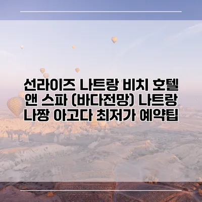 선라이즈 나트랑 비치 호텔 앤 스파 (바다전망) 나트랑 나짱 아고다 최저가 예약팁