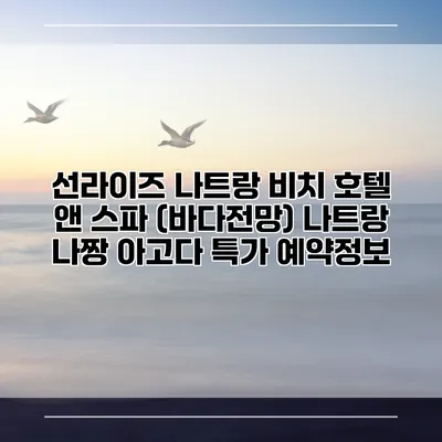 선라이즈 나트랑 비치 호텔 앤 스파 (바다전망) 나트랑 나짱 아고다 특가 예약정보