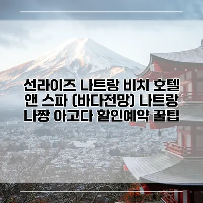 선라이즈 나트랑 비치 호텔 앤 스파 (바다전망) 나트랑 나짱 아고다 할인예약 꿀팁