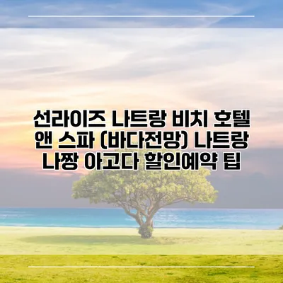 선라이즈 나트랑 비치 호텔 앤 스파 (바다전망) 나트랑 나짱 아고다 할인예약 팁