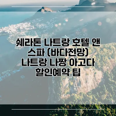 쉐라톤 나트랑 호텔 앤 스파 (바다전망) 나트랑 나짱 아고다 할인예약 팁