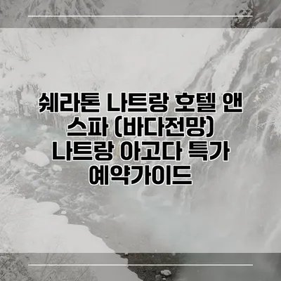 쉐라톤 나트랑 호텔 앤 스파 (바다전망) 나트랑 아고다 특가 예약가이드