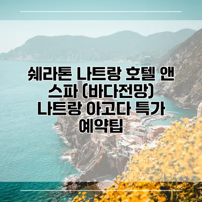 쉐라톤 나트랑 호텔 앤 스파 (바다전망) 나트랑 아고다 특가 예약팁