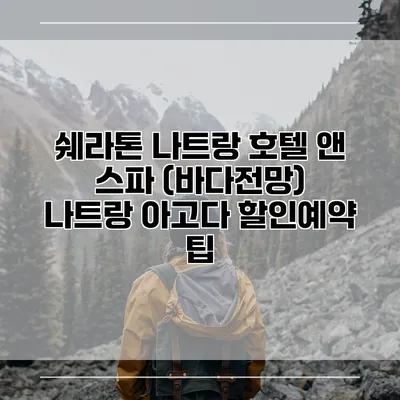 쉐라톤 나트랑 호텔 앤 스파 (바다전망) 나트랑 아고다 할인예약 팁