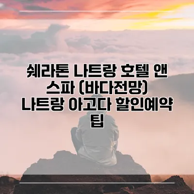 쉐라톤 나트랑 호텔 앤 스파 (바다전망) 나트랑 아고다 할인예약 팁