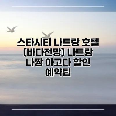 스타시티 나트랑 호텔 (바다전망) 나트랑 나짱 아고다 할인 예약팁