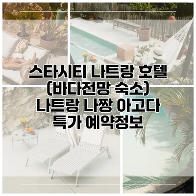 스타시티 나트랑 호텔 (바다전망 숙소) 나트랑 나짱 아고다 특가 예약정보