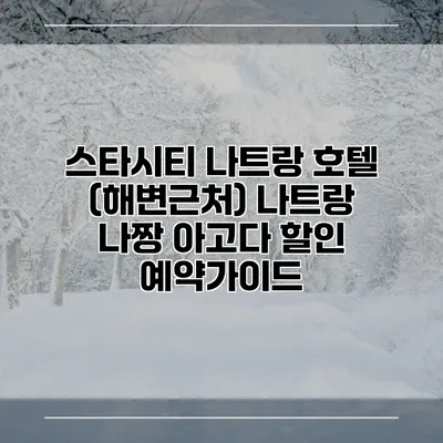 스타시티 나트랑 호텔 (해변근처) 나트랑 나짱 아고다 할인 예약가이드