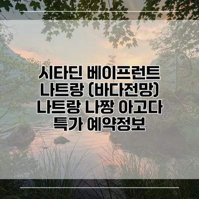 시타딘 베이프런트 나트랑 (바다전망) 나트랑 나짱 아고다 특가 예약정보