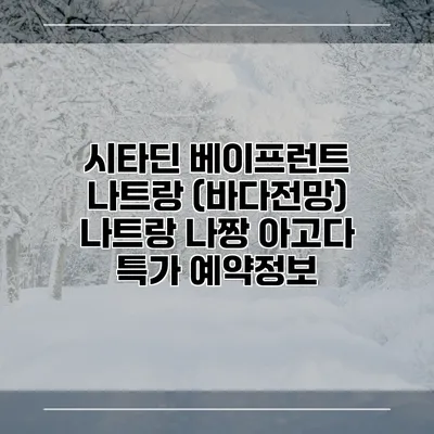 시타딘 베이프런트 나트랑 (바다전망) 나트랑 나짱 아고다 특가 예약정보