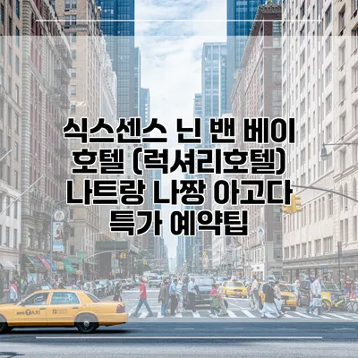 식스센스 닌 밴 베이 호텔 (럭셔리호텔) 나트랑 나짱 아고다 특가 예약팁