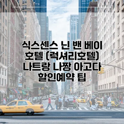 식스센스 닌 밴 베이 호텔 (럭셔리호텔) 나트랑 나짱 아고다 할인예약 팁
