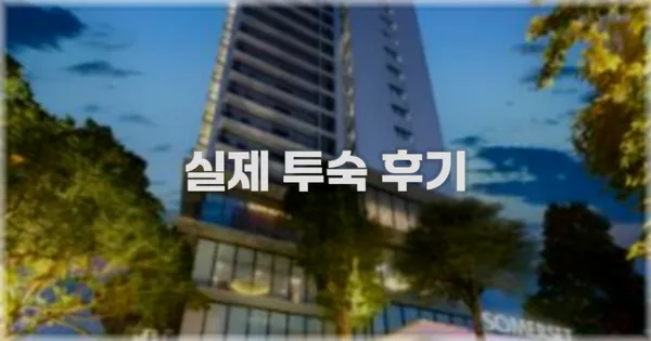 💬 실제 투숙 후기