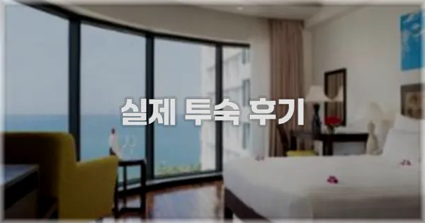 💬 실제 투숙 후기