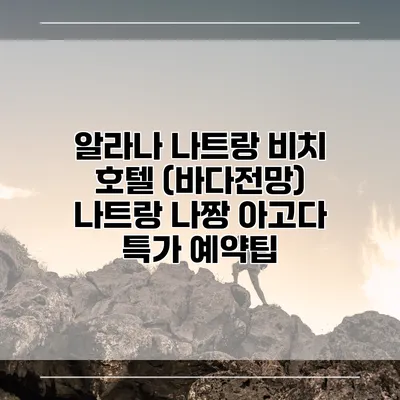 알라나 나트랑 비치 호텔 (바다전망) 나트랑 나짱 아고다 특가 예약팁