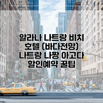 알라나 나트랑 비치 호텔 (바다전망) 나트랑 나짱 아고다 할인예약 꿀팁