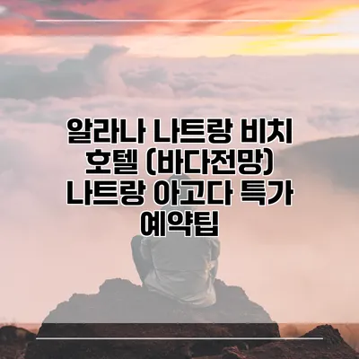 알라나 나트랑 비치 호텔 (바다전망) 나트랑 아고다 특가 예약팁