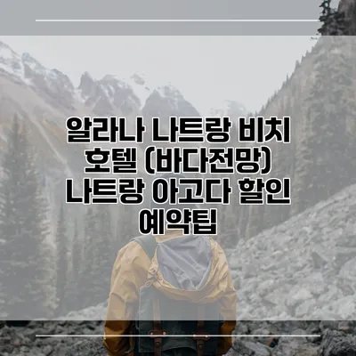 알라나 나트랑 비치 호텔 (바다전망) 나트랑 아고다 할인 예약팁
