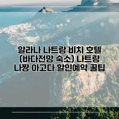 알라나 나트랑 비치 호텔 (바다전망 숙소) 나트랑 나짱 아고다 할인예약 꿀팁