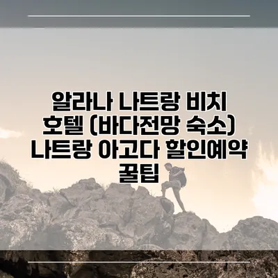 알라나 나트랑 비치 호텔 (바다전망 숙소) 나트랑 아고다 할인예약 꿀팁