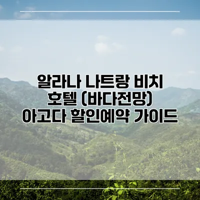 알라나 나트랑 비치 호텔 (바다전망) 아고다 할인예약 가이드